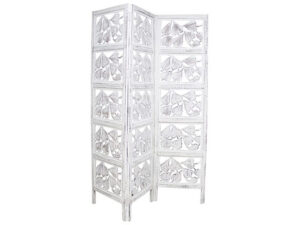 3 Panel Screen White Wash Leaves 1.5X1.83M