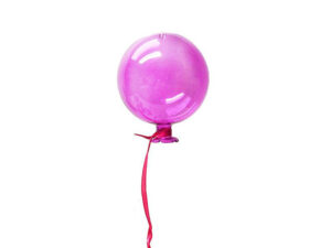 4Pc Glass Balloon Pink 10X10Cm