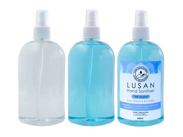500Ml Pet Boston Sanitiser With Spray Mister