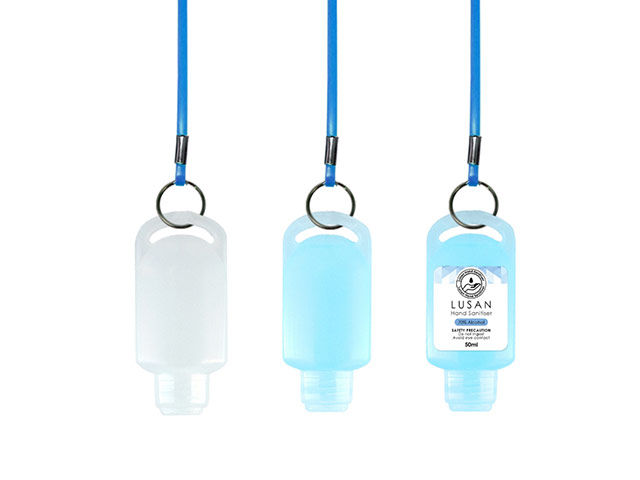 50Ml Sanitiser Keyring With Jelly Bean Lanyard