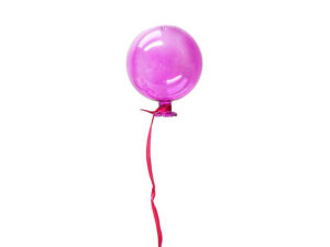 6Pc Glass Balloon Pink 8X8Cm