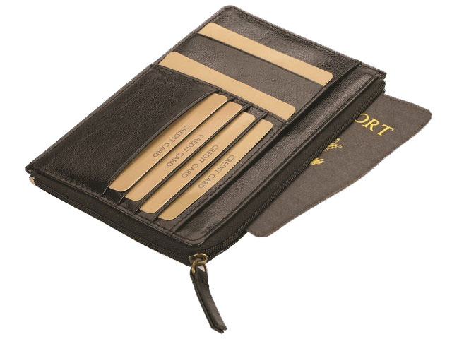 Adpel Bon Voyage Leather Passport Holder