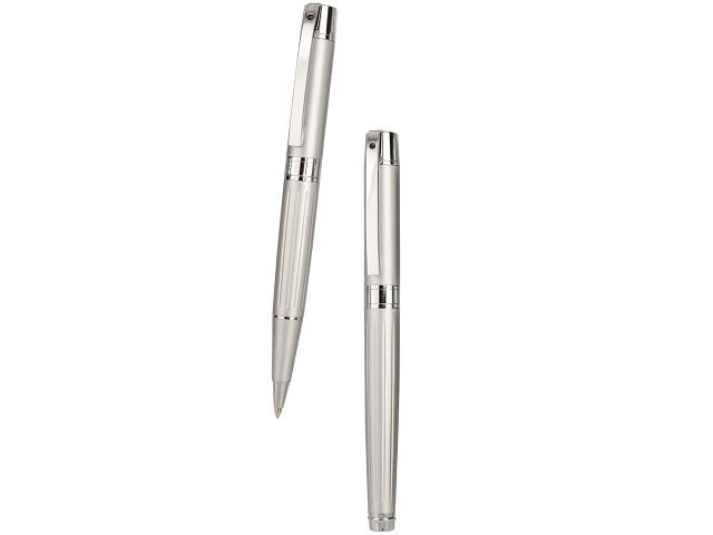 Bettoni Polar Twist Action Metal Ballpen And Capped Metal Roller Ball Set