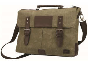 Canvas And Leather Briefcase