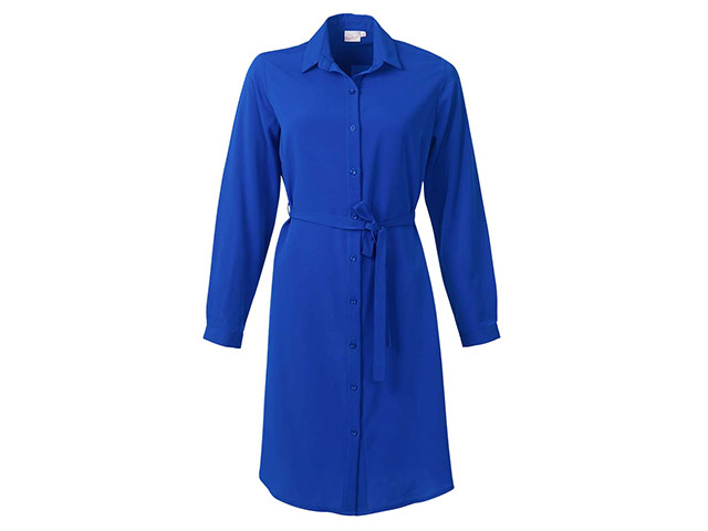 Celeste K225 Long Sleeve Shirt Dress - Plain Koshibo - Image 3
