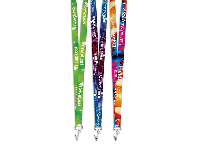Crocodile Clip Double-Sided Sublimation Petersham Lanyard