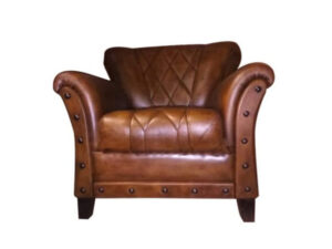 Dark Brown Leather Lounge Chair