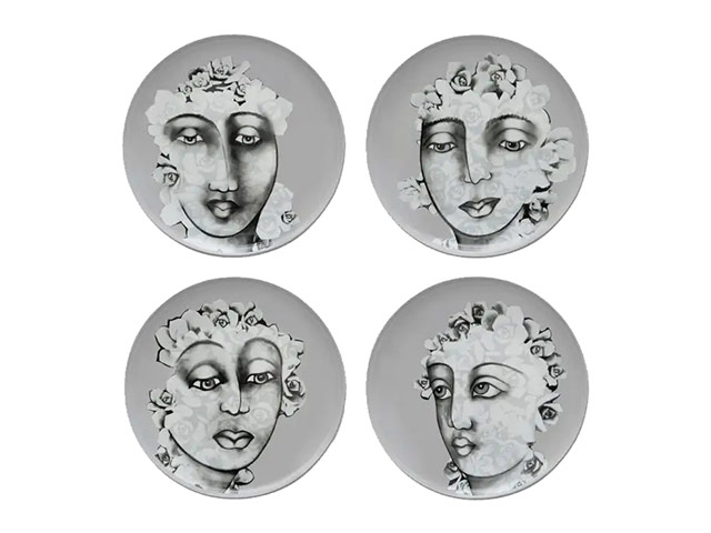 Dinner Plate Set Of 4 - Succulent Faces