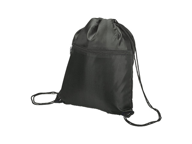 Drawstring Sport Bag With Zip Pocket
