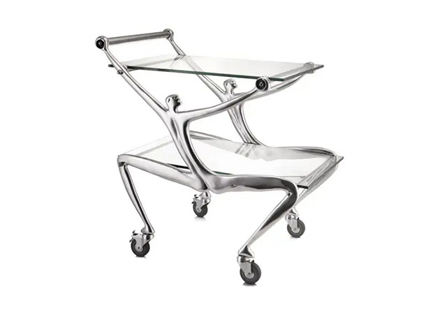 Drinks Trolley With Glass Top - Man