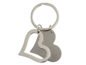 Dual Heart Keyring