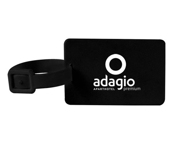 Flat Luggage Tag With Strap - Image 2
