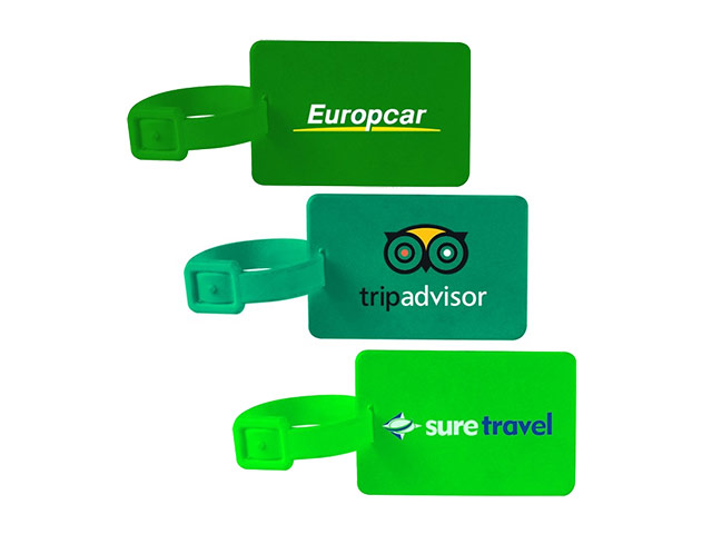 Flat Luggage Tag With Strap - Image 3