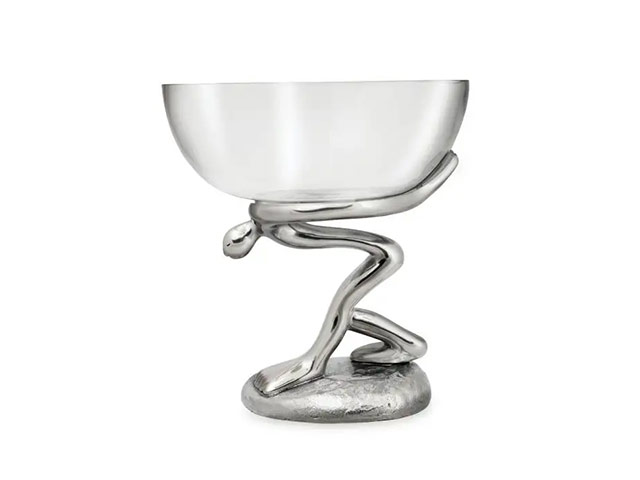 Glass Bowl And Stand - Atlas