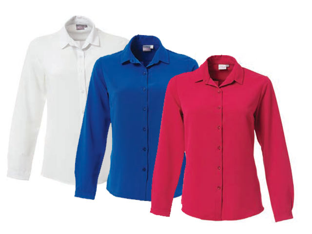 K225 Long Sleeve Georgia Blouse With Placket- Plain Koshibo - Image 2