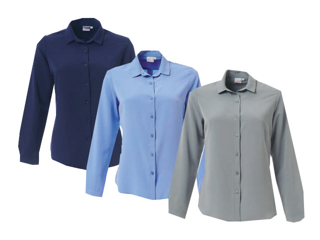 K225 Long Sleeve Georgia Blouse With Placket- Plain Koshibo - Image 3