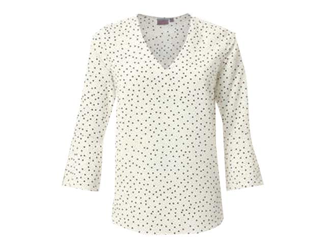 K228 Ladies 3/4 Fluted Sleeve Sienna Blouse - Polka Dot