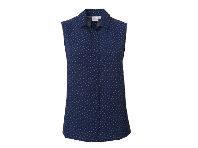 K231 Venice Ladies Sleeveless Romy Blouse - Triangle Print Georgette - Image 2