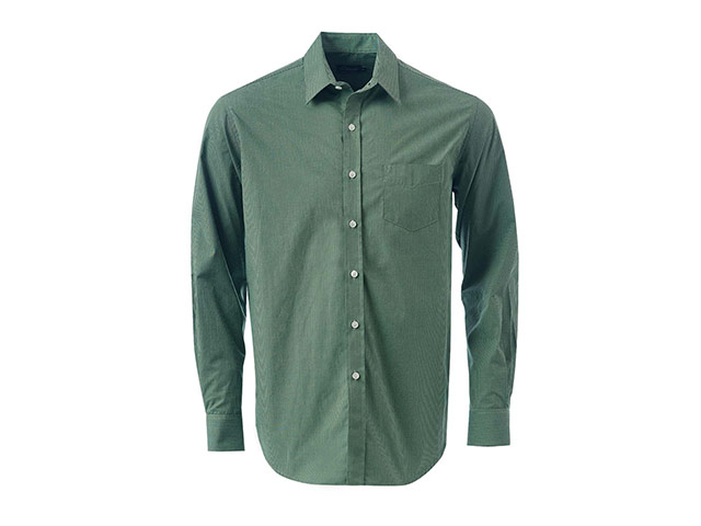 K262 Mens Sloane Minimal Check Long Sleeve Check Shirt - Image 3
