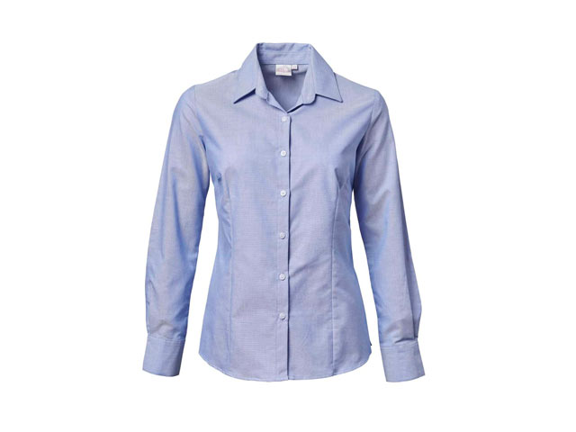 K373 Ladies Oxford Long Sleeve Chanel Blouse