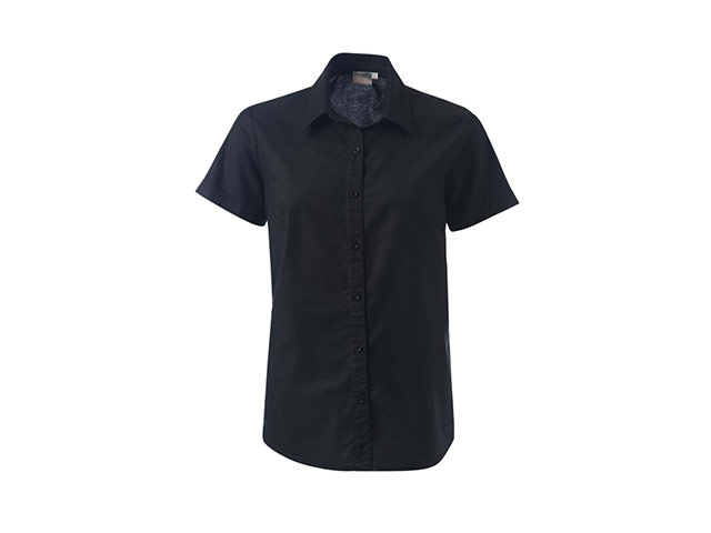K373 Ladies Tate Oxford Short Sleeve Blouse - Image 2