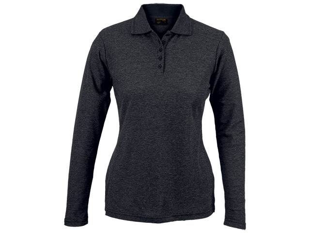 Ladies 175G Pique Knit Long Sleeve Golfer - Image 3