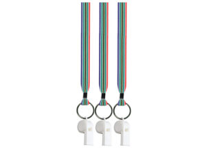 Lanyard - Petersham Sa Flag With Split Ring and Referee Whistle