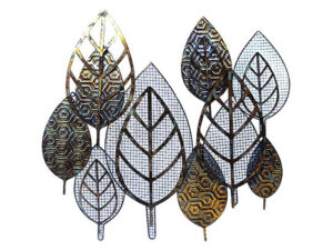 Leafy Gold/Silver Wall D Cor 67.5X66X2Cm