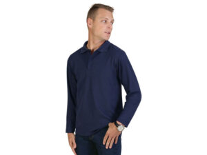 Long Sleeve Pique Knit Polo