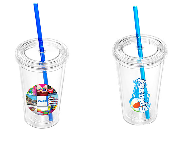 Malibu Double-Wall Frosted Straw Tumbler - Image 2