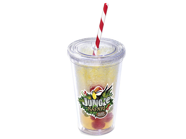 Malibu Double-Wall Plastic Tumbler And Straw - 470Ml