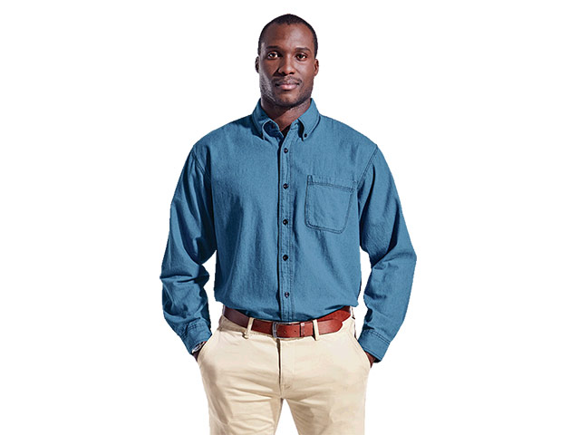 Mens Denim Long Sleeve Shirt