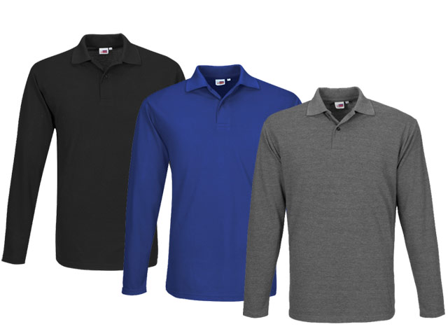 Mens Long Sleeve Elemental Golf Shirt - Image 2