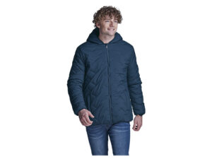 Mock-Quilt Hooded Puffer Mens