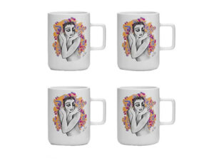 Mug Set Of 4 - Pop Art Flutter