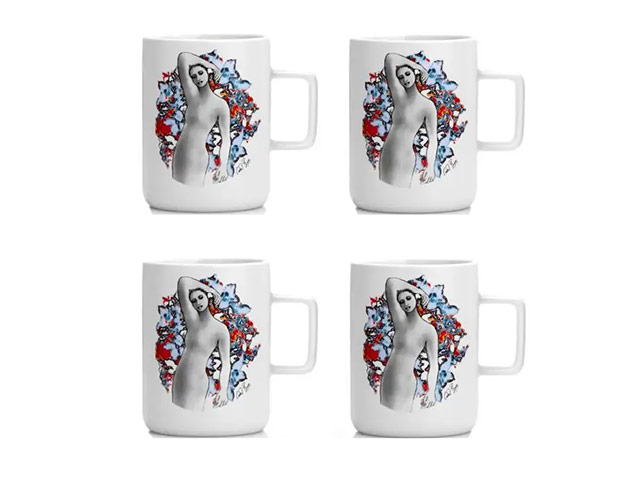 Mug Set Of 4 - Pop Art Warm