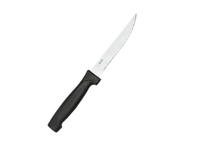 Nova Black Handle Steak Knife Sharp Tip