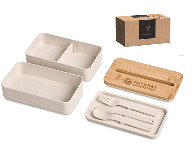 Okiyo Dura Wheat Straw Lunch Box and Phone Stand - Image 2