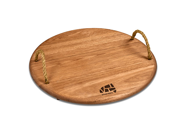 Okiyo Homegrown Medium Round Hardwood Food Platter