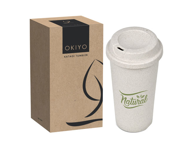 Okiyo Katagi Wheat Straw Double-Wall Tumbler-450Ml