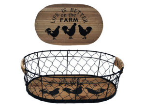 Oval Wire Basket Medium 36X26X10Cm