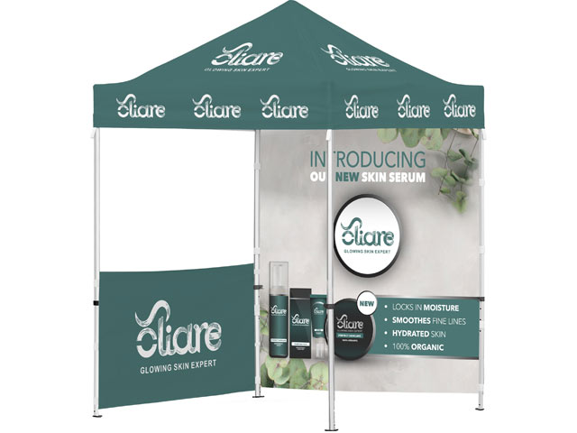 Ovation Sublimated Gazebo 2M X 2M - 1 Half-Wall Skin - 1 Full-Wall Skin