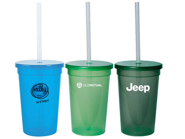 Party Tumbler With Cap and Straw - 500Ml - Image 2