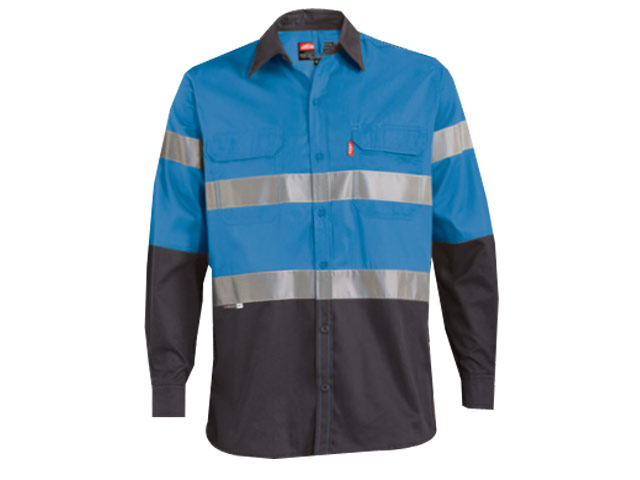 Polycotton Reflective Long Sleeve Work Shirt