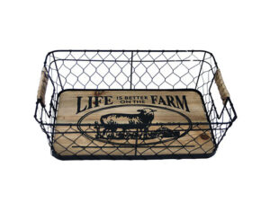 Rect Wire Basket Med 35X24X10Cm