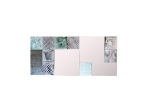 Rectangular Patched Wooden Mirror