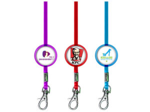Round Lanyard Disc Attachment With Dome Sticker