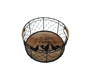 Round Wire Basket Small 24X12Cm