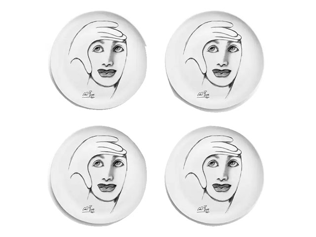 Side Plate Set Of 4 - Framed