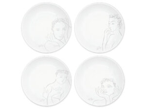 Side Plate Set Of 4 - Sketchbook Grey